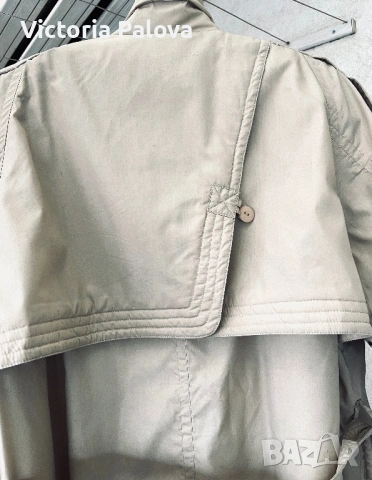 Луксозен бежов тренч- палто, ватиран, нов, дизайнерска визия, снимка 16 - Палта, манта - 53519622