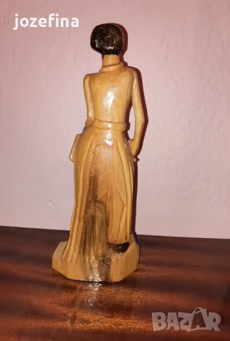 Изящна дървена статуетка богинята на правосъдието Темида, снимка 3 - Статуетки - 50943079