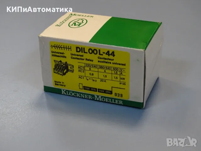 контактор Klockner-Moeller DIL 00L-44 universal contactor relay 220/240V, снимка 10 - Резервни части за машини - 47789160