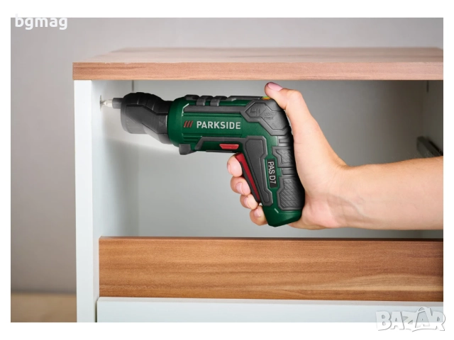 PARKSIDE акумулаторна отвертка PAS D7,4V,с адаптори и битове, снимка 10 - Винтоверти - 52136857