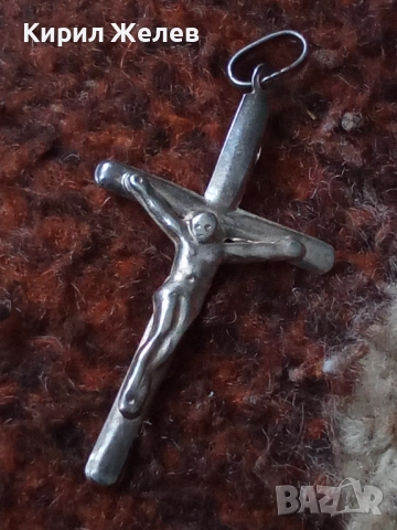 Старо сребърно кръстче 52163, снимка 3 - Колиета, медальони, синджири - 52361146