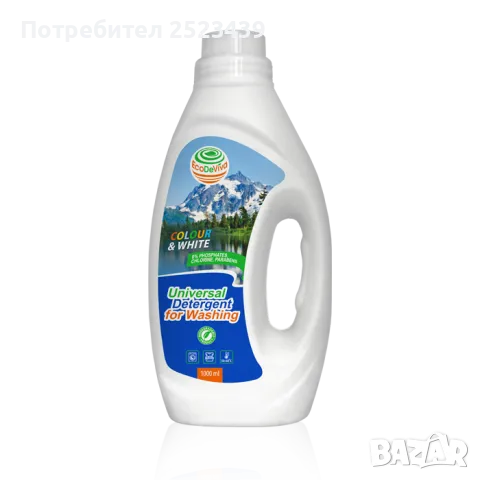 УНИВЕРСАЛЕН ПЕРИЛЕН ПРЕПАРАТ ЗА БЕЛИ И ЦВЕТНИ ТЪКАНИ, 1000 МЛ., снимка 1 - Перилни препарати и омекотители - 47065491