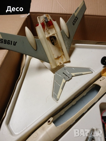 Стара руска играчка самолет на батерии., снимка 4 - Колекции - 52320249