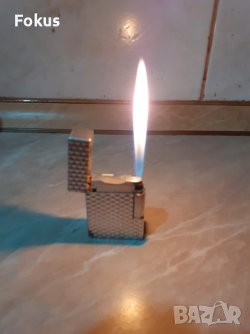 Стара колекционерска сребърна запалка Дюпон Dupont - работи, снимка 6 - Антикварни и старинни предмети - 52828231