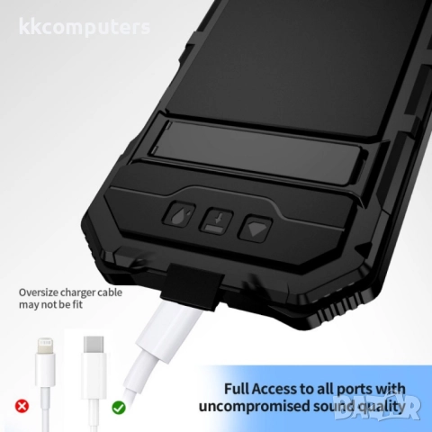 Apple iPhone 16 Pro Max R-JUST Удароустойчив/Водоустойчив Калъф и Протектор, снимка 7 - Калъфи, кейсове - 51961488