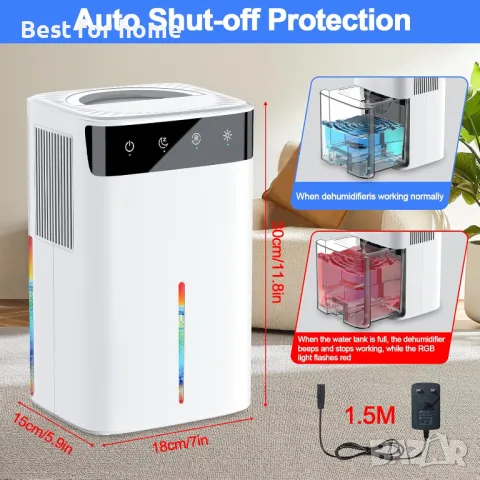 LQTTEK Преносим  влагоабсорбатор  за дома - 2600 мл, снимка 5 - Влагоабсорбатори и влагоуловители - 50264728