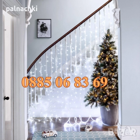 Коледни лампички 50 метра на макара, бяла светлина, водоустойчиви, снимка 2 - Декорация за дома - 52347842