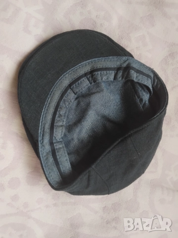 Мъжки ленен син каскет, снимка 3 - Шапки - 52482772