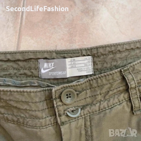 Дамски къси панталони Nike Sportswear, цвят каки, ​​размер US-M, снимка 2 - Панталони - 52497494