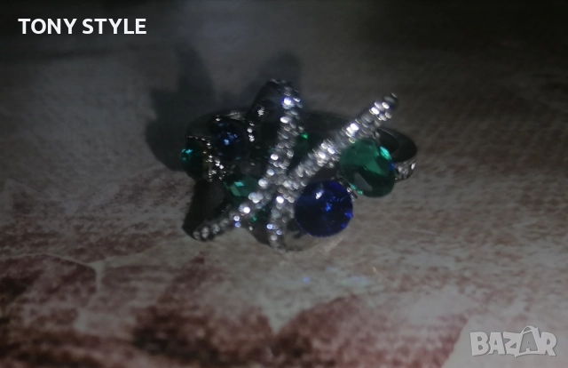 Посребрен Нов Дамски Пръстен с Чист Цирконий , снимка 6 - Пръстени - 51499594