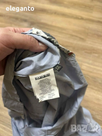 Мъжка памучна риза дълъг ръкав Napapijri Flag slim fit Long sleeve shirt , XXL размер, снимка 10 - Ризи - 53262649