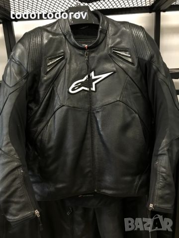 Кожено мото яке за мотор ALPINESTARS GP-R 52-M-L протектори и подплата, снимка 1 - Аксесоари и консумативи - 46010356