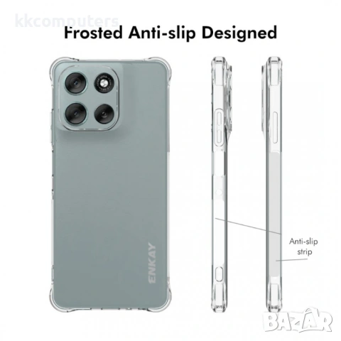 Калъф за Motorola Moto G86 5G / Power 5G и Скрийн протектор - Прозрачен, Антиприплъзгващ , Удароусто, снимка 3 - Калъфи, кейсове - 53152870