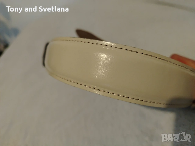 Мъжки кожен колан TEODOR, цвят - светлобежов, снимка 7 - Колани - 53941427