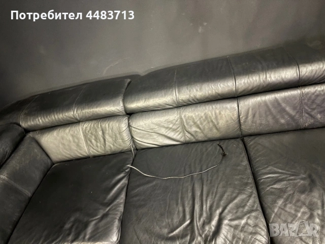 Кожен диван Г образен, снимка 2 - Дивани и мека мебел - 53602842