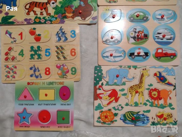 Дървени играчки тип пъзел 8 броя , снимка 1 - Игри и пъзели - 45154167