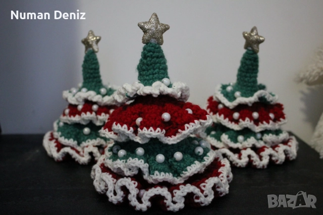 Коледна плетена елха за подарък , снимка 3 - Коледни подаръци - 52584904