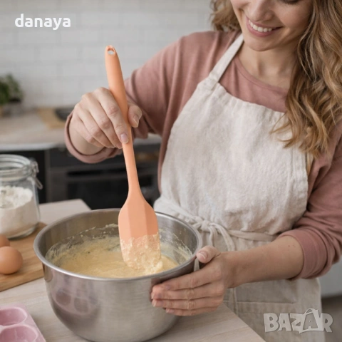 6535 Кухненска силиконова шпатула, 27 см, снимка 3 - Прибори за хранене, готвене и сервиране - 54014713