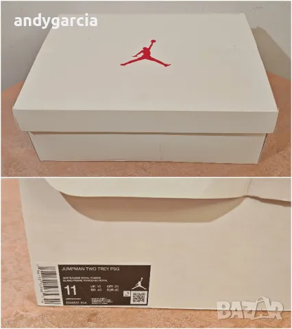 Nike Air JORDAN JUMPMAN TWO TREY 45-ти номер 29см стелка чисто нови с кутия 100% оригинал, снимка 4 - Маратонки - 50253328