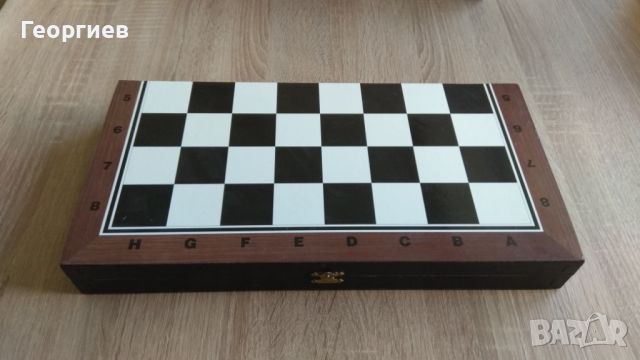Нов дървен шах + табла