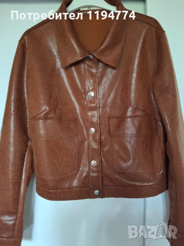 Кафяво яке, снимка 2 - Якета - 52096995