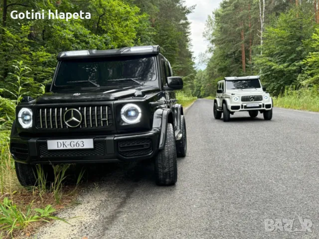 Двуместна джип G63 4X4 24V батерия,MP3, с меки гуми с Кожена седалка, снимка 8 - Детски велосипеди, триколки и коли - 46818842