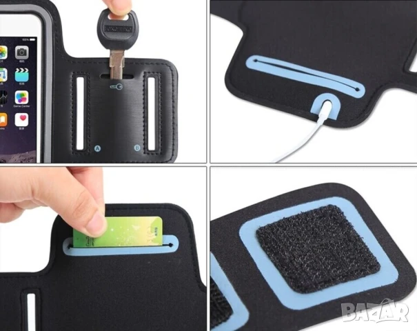 Спортен Предпазен Неопренов КАЛЪФ 150x80мм за Мобилен Телефон Смартфон и др. Мек Кейс за Ръка БАРТЕР, снимка 9 - Калъфи, кейсове - 50899185