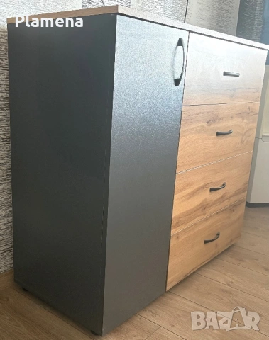 Скрин с 4 чекмеджета и страничен шкаф , снимка 4 - Шкафове - 53641289