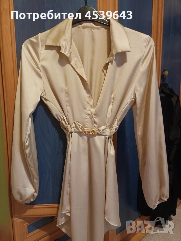 Елегантни дамски рокли в бежов и черен цввт