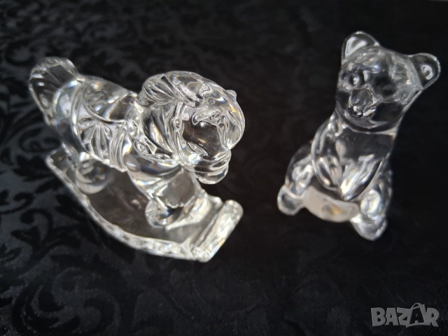 Фигурки Мече И Люлеещо конче Оловен кристал , снимка 13 - Колекции - 52033032