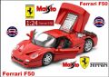 Метална количка Ferrari F50 Maisto - 1:24, снимка 1 - Колекции - 45778564