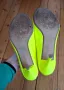 Искрящо/ ярко жълти, лачени, високи дамски обувки Daris, 39 номер, снимка 3