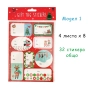 6218 Коледни етикети за подаръци Gift Tag Stickers, 4 листа, 32–36 броя, снимка 3