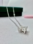 Сребърно колие с мойсанит (диамант) , снимка 8