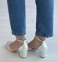 Изтънчени дамски затворени сандали с ток,, снимка 1