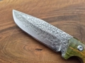 Уникален ловен нож дамаска стомана,фултанг с кожена кания LN422, снимка 6
