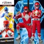 Нов Лицензиран детски костюм Power Rangers Червен Рейнджър за деца 7г, снимка 5