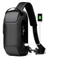 Мъжка чанта за през рамо Crossbody с USB зареждане, водоустойчива и с противокраден джоб, снимка 1