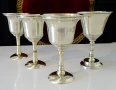 Посребрени чаши за вино 160 мл.,релеф. , снимка 1