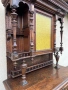 Масивен антикварен шкаф-кабинет с изключително богата ръчна резба, снимка 3