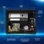 Електронен сейф Royalty Line SBO9207 27 л, 32×40×34 см, код цифри, 2 аварийни ключа, снимка 4