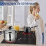 Cooksir CSC-D46001-BB – Стъклокерамичен плот за вграждане с 4 зони, 9 нива на мощност, таймер , снимка 5