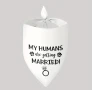 Кучешка бандана за сватба – "My Humans Are Getting Married" – 63x43 см, снимка 4