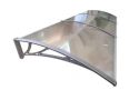 Навес от поликарбонат 300см × 120см - Сив/Прозрачен, снимка 4