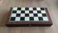 Нов дървен шах + табла, снимка 1 - Шах и табла - 45615352