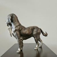 Много красива и детайлно  изработена статуетка на ловно куче. Бронз., снимка 3 - Статуетки - 45596556