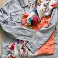 Цветен шал в прекрасен десен и ново яке  American Vintage, снимка 12 - Якета - 45472076
