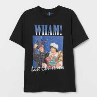 Мъжка тениска с коледен мотив Wham! H&M, Черна, XL, снимка 1 - Тениски - 45508292