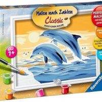 Комплект рисуване по номера от Ravensburger - делфини, снимка 1 - Рисуване и оцветяване - 45089410