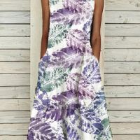 Дамска лятна плажна рокля със джобове и принт, 9цвята , снимка 2 - Рокли - 45270508